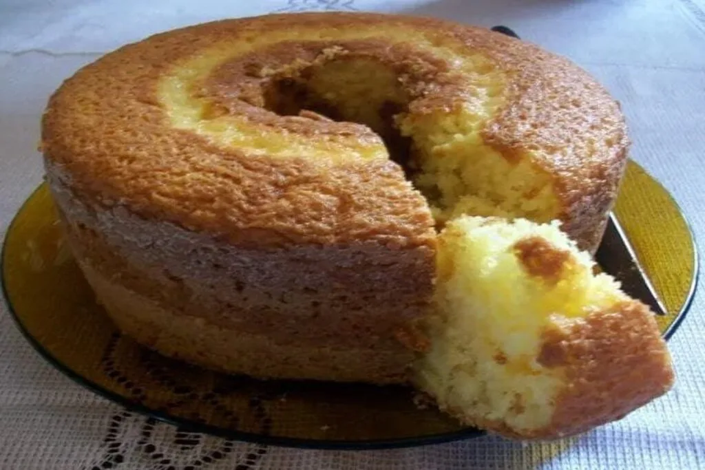 Bolo de fubá e laranja de liquidificador