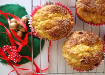 Muffins de manhã de natal maravilhoso e bem prático de fazer