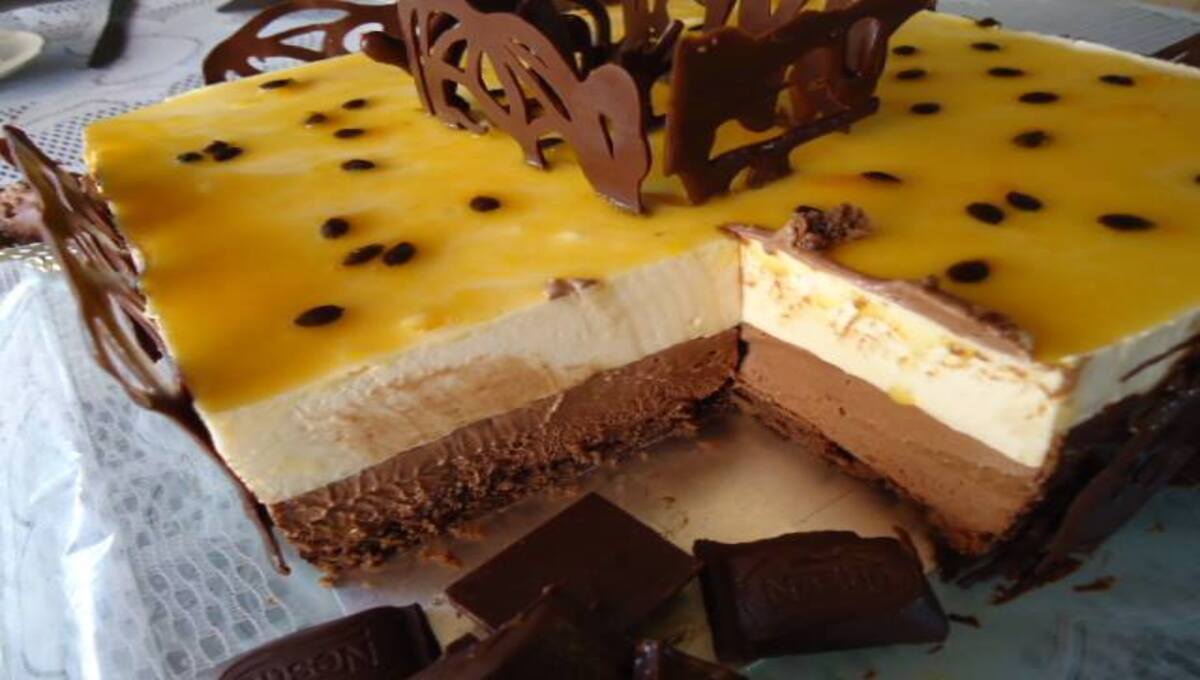 Torta de Maracujá com Chocolate
