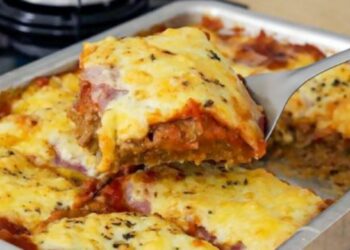 Parmegiana de carne moída bem suculento que todos vão amar