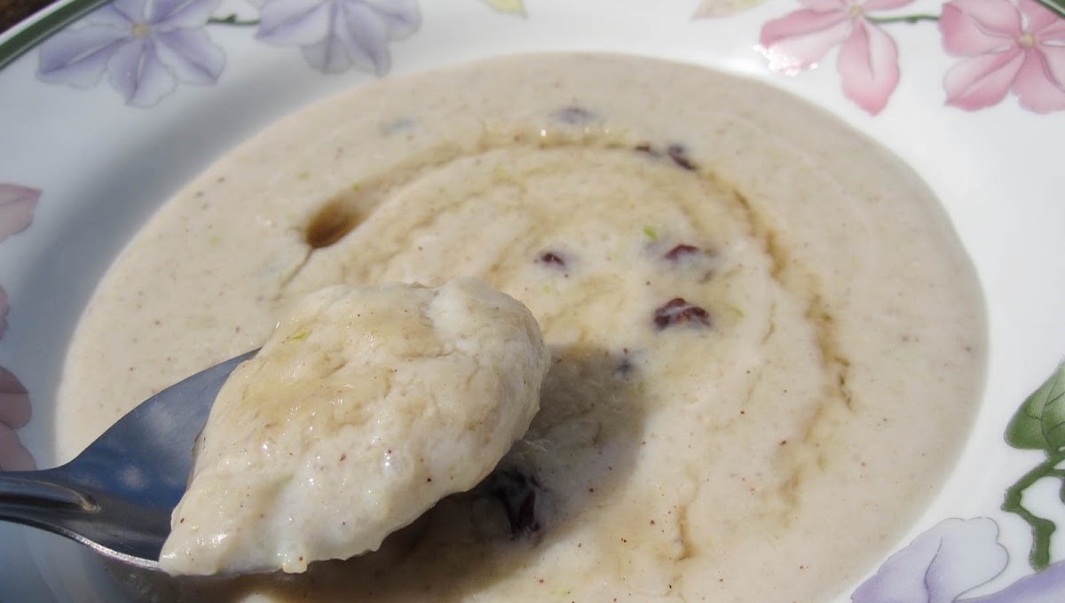 Mingal caipira de puba com raspas de rapadura bem cremoso do interior