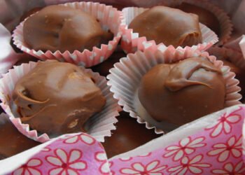 Bolinhas de Coco com Cobertura de Chocolate feito com 3 ingredientes