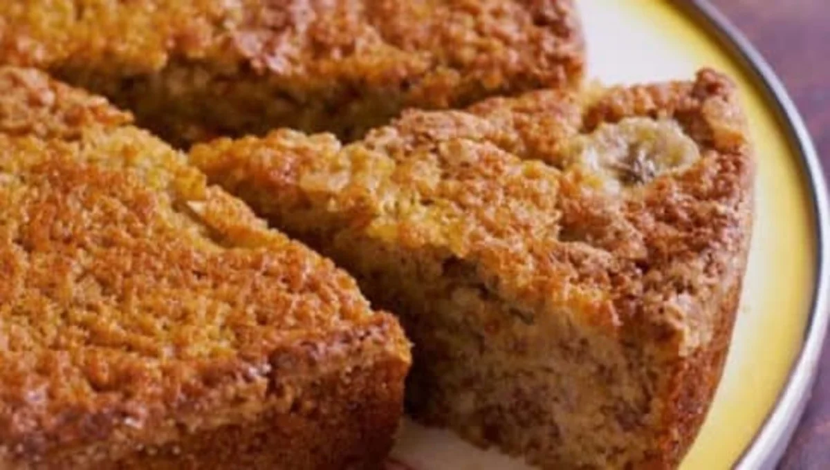 Bolo de Banana com Aveia Sem Açúcar e Sem Trigo