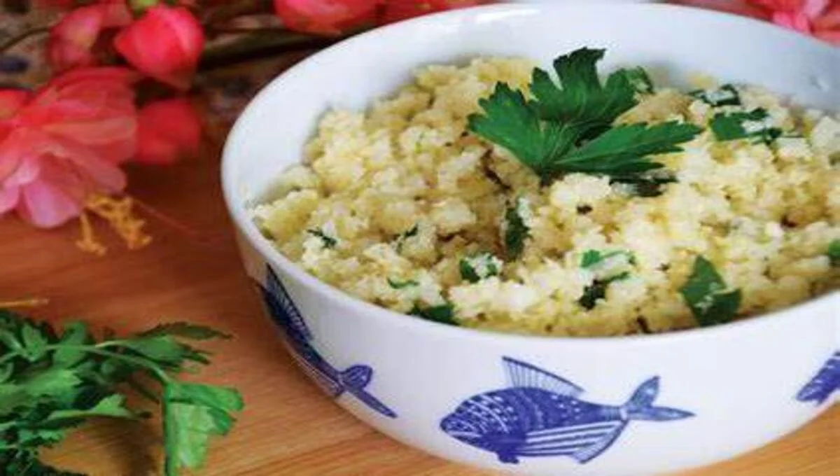 Arroz de Couve-flor com Salsinha muito saboroso e simples para sua refeição