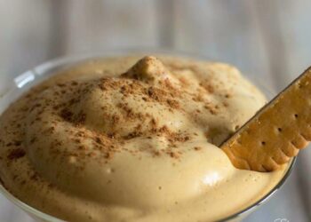 Mousse de Cappuccino com Chantilly caseiro delicioso igualzinho da cafeteria