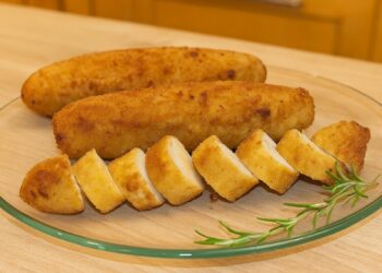 Banana à Milanesa Frita Empanada Para Lanche ou Café da Manhã
