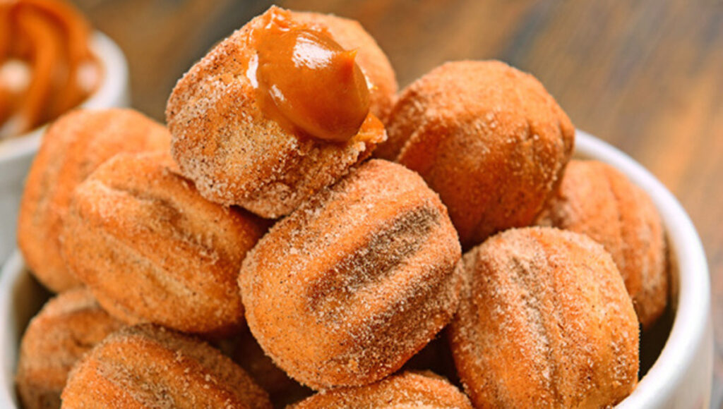 Bolinhas de Churros de Doce de Leite