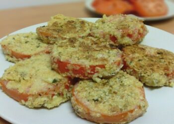 Tomates Empanados muito crocante ideal para seu jantar hoje com a familia