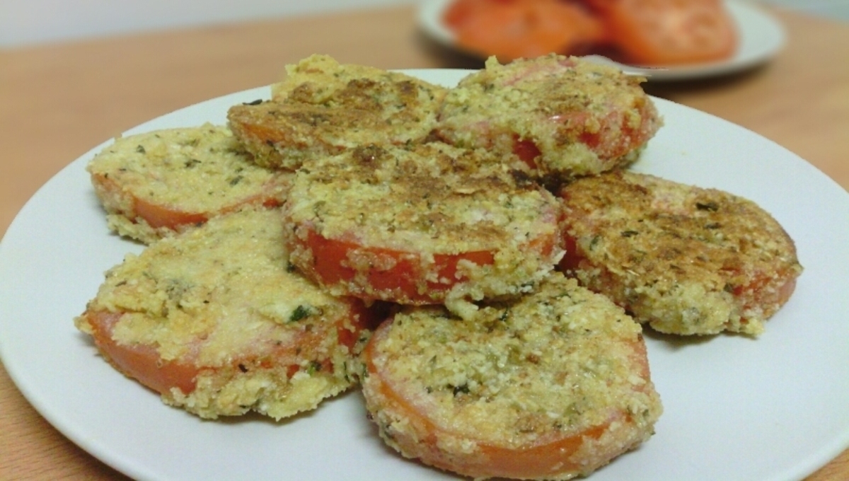 Tomates Empanados muito crocante ideal para seu jantar hoje com a familia