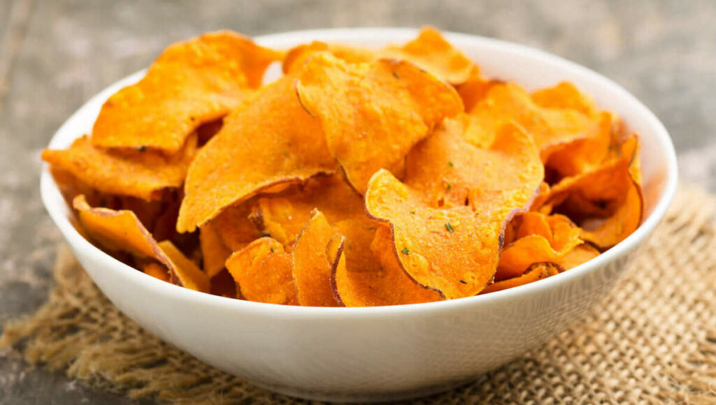 Batata Chips Caseira com 3 ingredientes