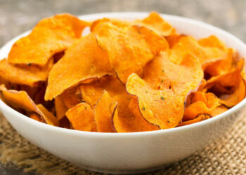 Batata Chips Caseira com 3 ingredientes