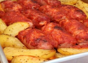 Linguiça com Batata no Forno Simples