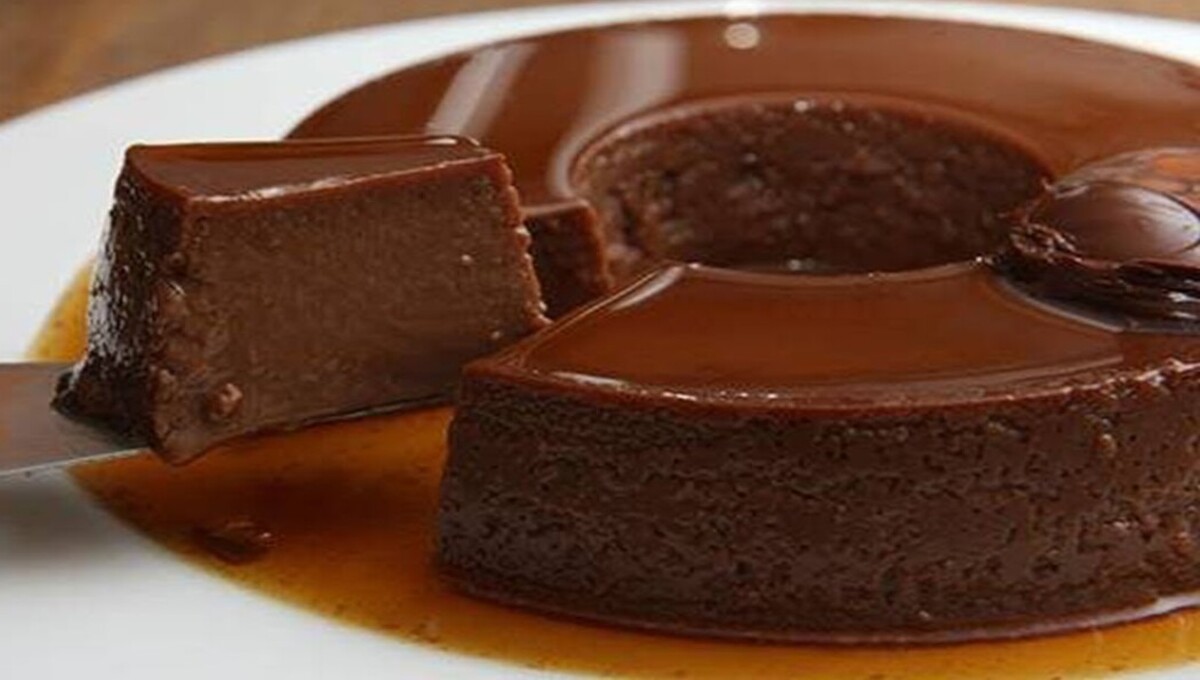 Receita de Pudim de Chocolate que Não Vai ao Forno