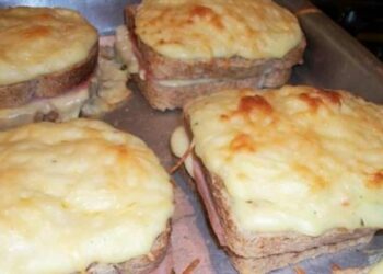 Lanche de Pão de Forma no Forno Simples