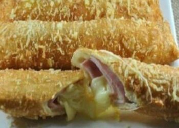 Receita de Cigarrete de Queijo e Presunto Sem Massa de Pastel