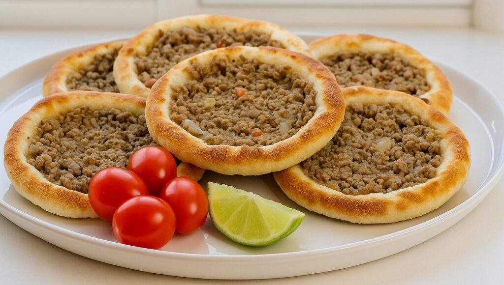 Receita de Esfiha Aberta com Recheio de Carne Moída