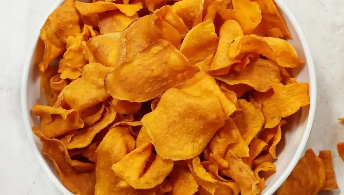 Chips De Batata Doce Na Airfryer Com 3 ingredientes