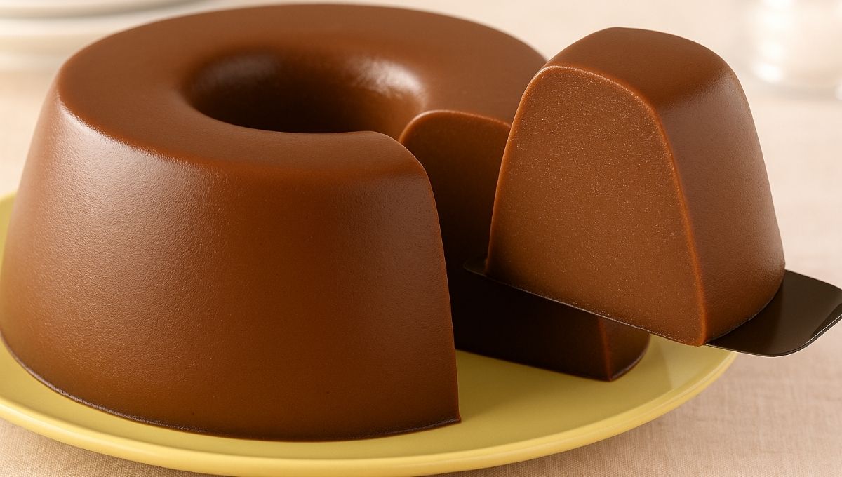 Pudim de Chocolate Fácil Sem Ovos e Sem Forno, Super Cremoso