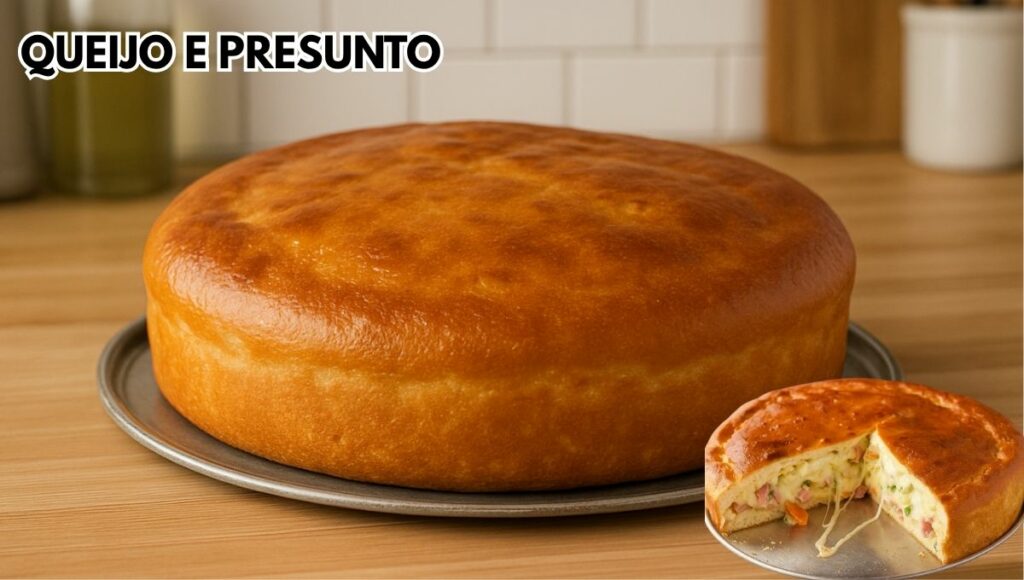 Torta Bauru De Forno De Liquidificador Com Recheio De Presunto E Queijo