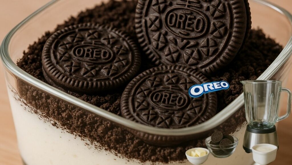 Sobremesa de Biscoito Oreo com 3 ingredientes Simples, em minutos