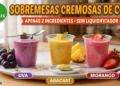 3 Receitas de Sobremesa Gelada com 2 Ingredientes Uva, Abacaxi e Morango