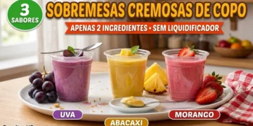 3 Receitas de Sobremesa Gelada com 2 Ingredientes Uva, Abacaxi e Morango